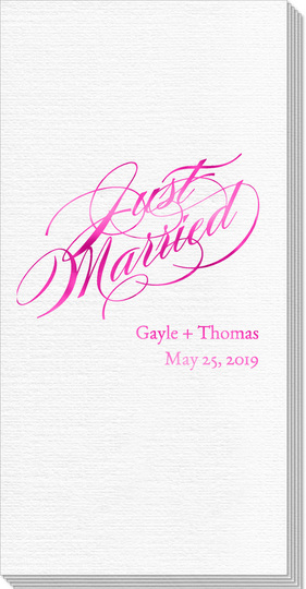 Romantic Just Married Deville Guest Towels